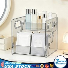 Bathroom Counter Cosmetic Organizer, Clear Storage Shelf for Makeup