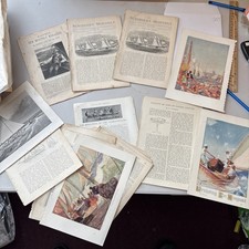 Antique Articles & Illustrations on Yachting Yacht Racing Sailing Cruising