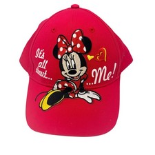 Disney Minnie Mouse Red Embroidered Baseball Cap Adjustable Strap Youth