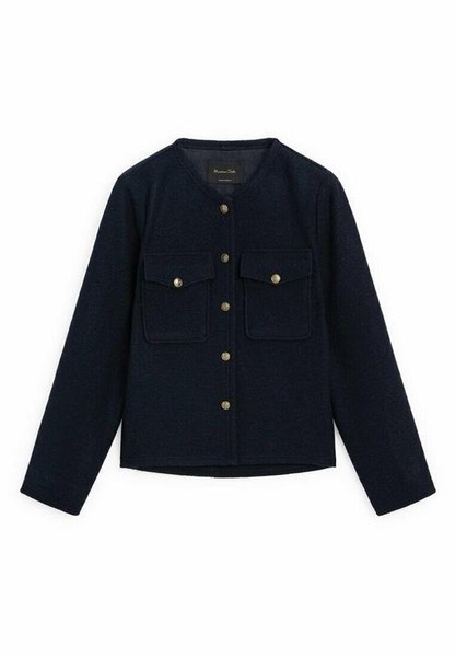 Women Massimo Dutti Blazer Navy Wool S