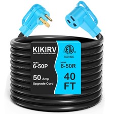 50Amp 40FT Welder Extension Cord 8 AWG, 250V NEMA 6-50P to 6-50R Heavy Duty P...