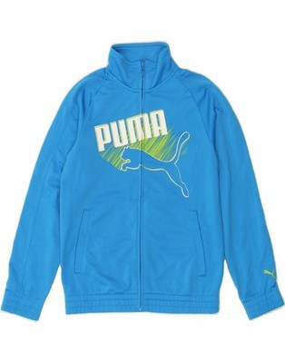 Puma Jungen Grafik Trainingsanzug Oberteil Jacke 9-10 Jahre mittelblau Polyester BE02