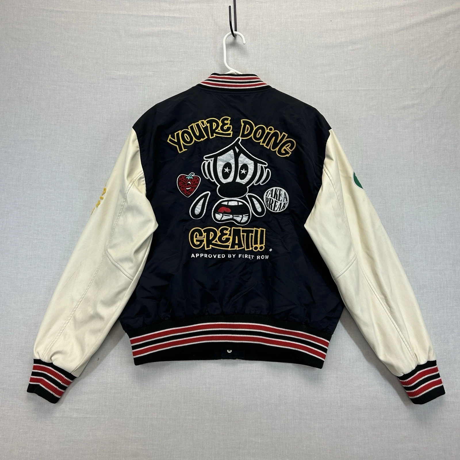 First Row Varsity Jacket Mens XXL You're Doing Great Graphic Letterman Bomber - product detail image 11