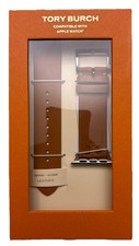 NIB Tory Burch The McGraw Luggage Leather Band For Apple Watch 38MM-45mm 118