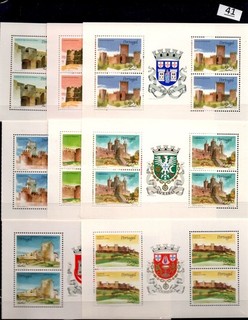 / PORTUGAL 1986 8 S/S MNH ARCHITECTURE