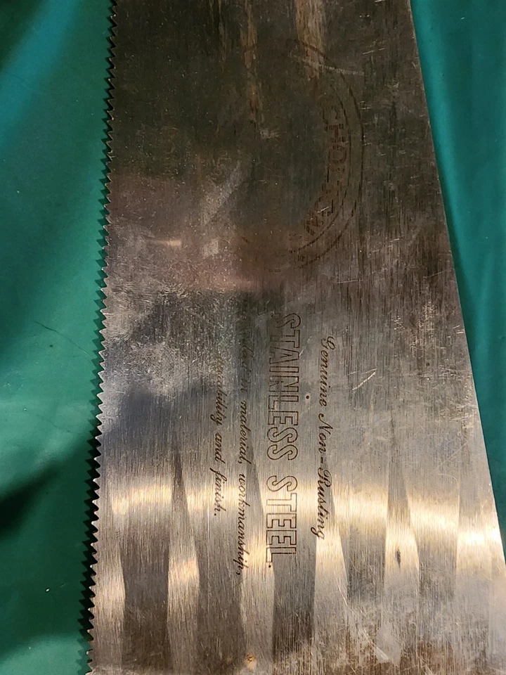 Sierra de mano Nicholson The Fivecient de colección 26" 8 TPI inoxidable herramienta EE. UU. Foto 3 de 4