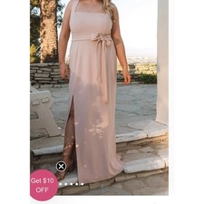 Show Me Your Mumu size XXL Paris Gown Dusty Blush Stretch evening dress