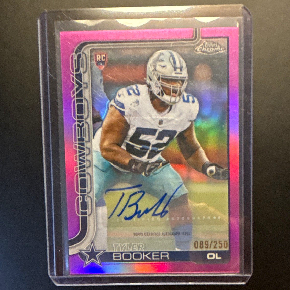 Tyler Booker Topps Chrome Rookies Autograph #TB Pink Refractor