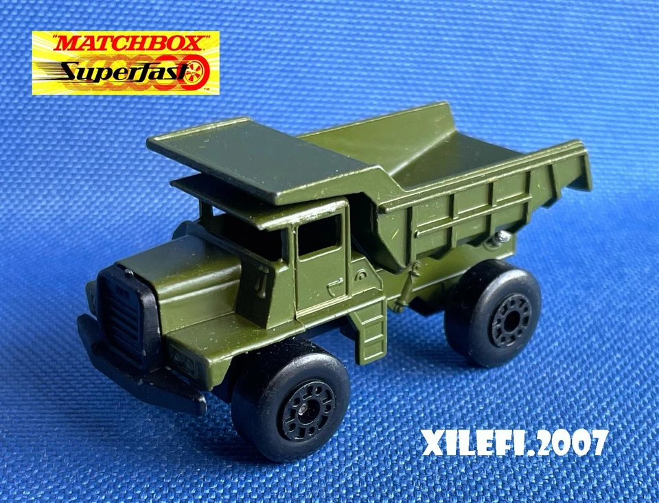 matchbox superfast mack dump truck military # 28 england lesney '70 diecast 1:64 - Immagine 3 di 4