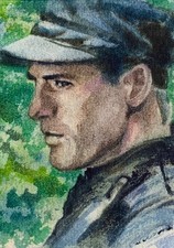 ACEO  Cameron Mitchell Original Watercolor sketch card Stargate SG1