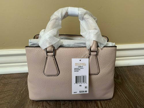 Pebbled Leather Satchel Handbag Ballet 