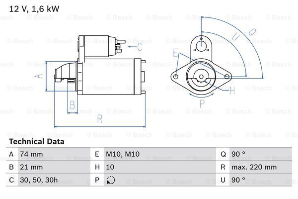 Bosch 0 986 022 930 Starter For BMW-image