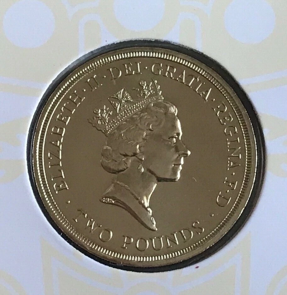 1986 COMMONWEALTH GAMES 2 TWO POUND BRILLIANT UNCIRCULATED BU BUNC COIN - Image 2 of 3