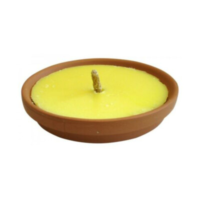 Contenitore in terra cotta per candele