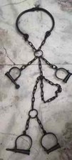 Handcuff With 2 Key Antique Handcrafted Rare Neck Leg  Hand cuff Iron Shackles