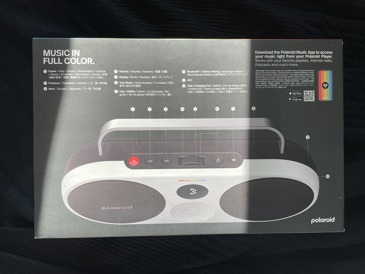 Polaroid P3 Player Music Bluetooth Speaker Red White Retro-Futuristic  Boombox