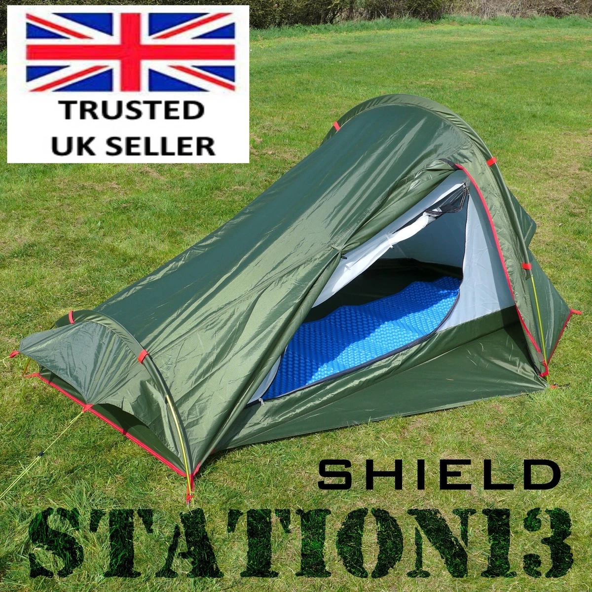 Lightweight Backpacking Tent STATION13 SHIELD 1 Person Tent just 1.65kgs