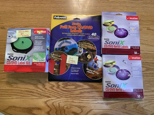 Lot- Imation SONIX Kit CD & DVD Label Maker Kit System Extra Refill ...