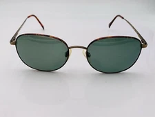 Vintage Marcolin 2022 Tizz Tortoise Gold Oval Sunglasses Japan FRAMES ONLY