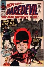 DAREDEVIL #9 (1965) 1st App Organizer & 1st Marvel "POP ART" Logo 4.5+