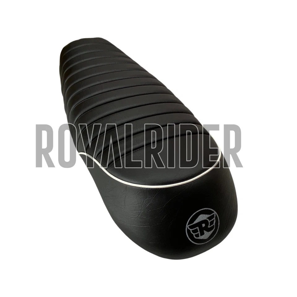 Se adapta a asiento de turismo Royal Enfield Premium, negro para INT 650 y Continental GT 650 Foto 3 de 4