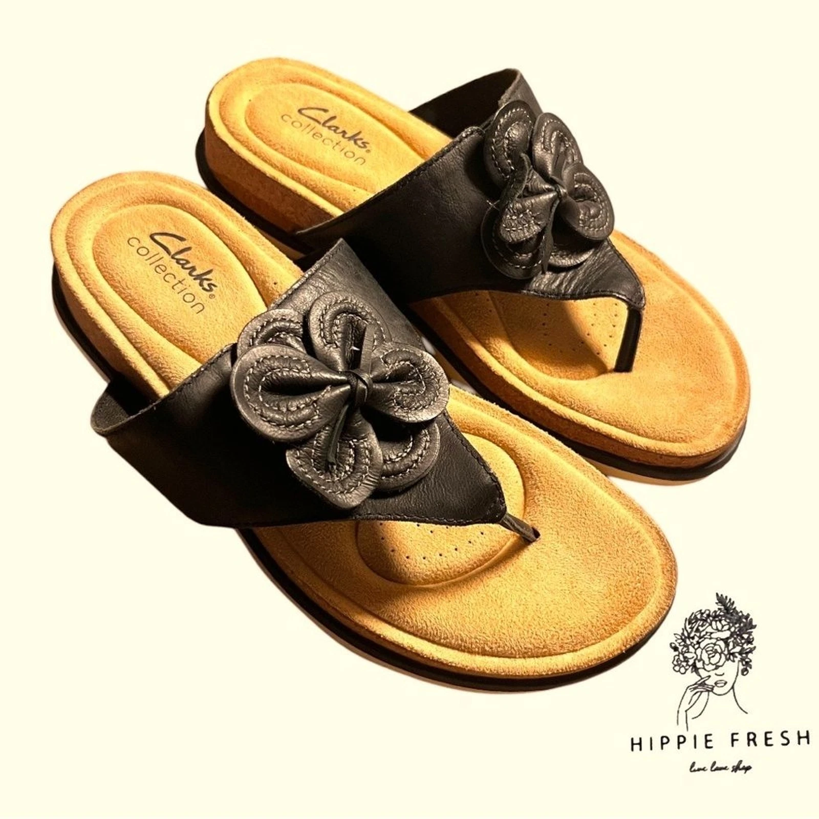 Sandali con perizoma Clarks da donna stile Brynn stile cuscino taglia 8 5