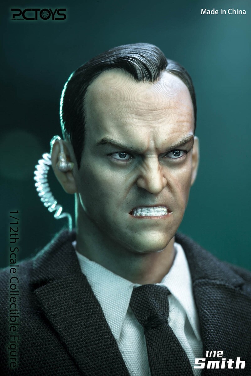 PCTOYS The Matrix Agent Smith 1/12 Action Figure Doll Model