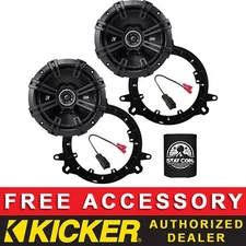 KICKER DSC6504 6.5" OEM SPEAKER REPLACEMENT FULL KIT FOR TOYOTA COROLLA 2019-20