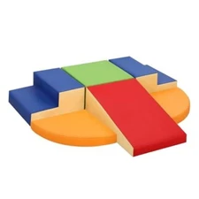  6-Piece Soft PU Leather Toddlers Climbing Toys, Baby Foam Climbing Blocks for 