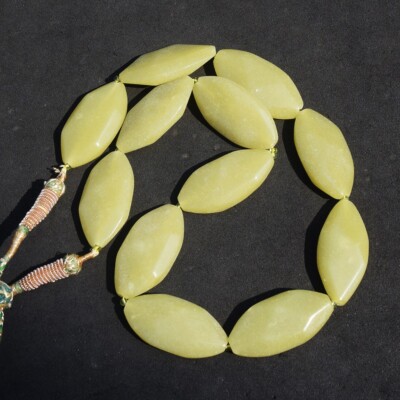 Marquise Shape Fabulous Aventurine 562 Cts Beaded Necklace Jewelry AK 27 E553