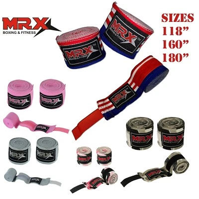 MRX 180" Hand Wraps MMA Muay Thai Kick Boxing Inner Gloves Mexican style Cotton Pair