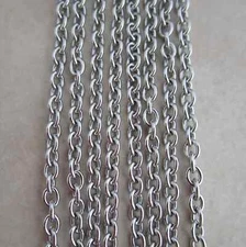 5 feet 3mm wide cable chain stainless steel hypoallergenic anti tarnish