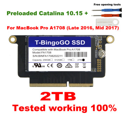 2TB PCI-E SSD For Macbook Pro A1708 no touchbar 2016 2017 MLL42LL/A MPXQ2LL/A