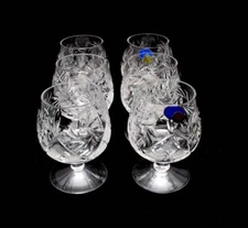 Neman WG5290-150 Set of 6 Russian Cut Crystal Cognac/Brandy Snifters