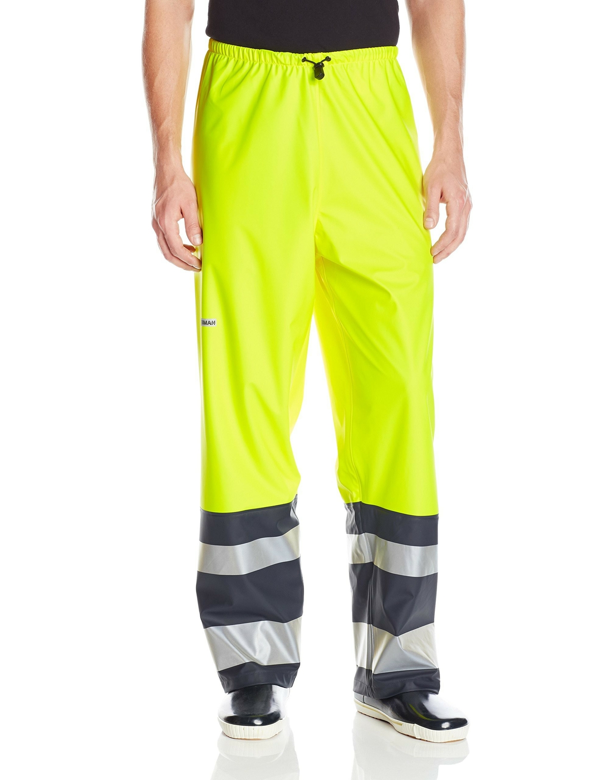 JOBMAN Workwear Men's Rainproof Pants, Yellow/Navy, Large | eBay