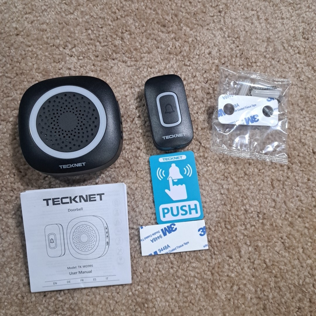 Wireless Portable Doorbell with RGB Light Battery Powered TK-WD995-image