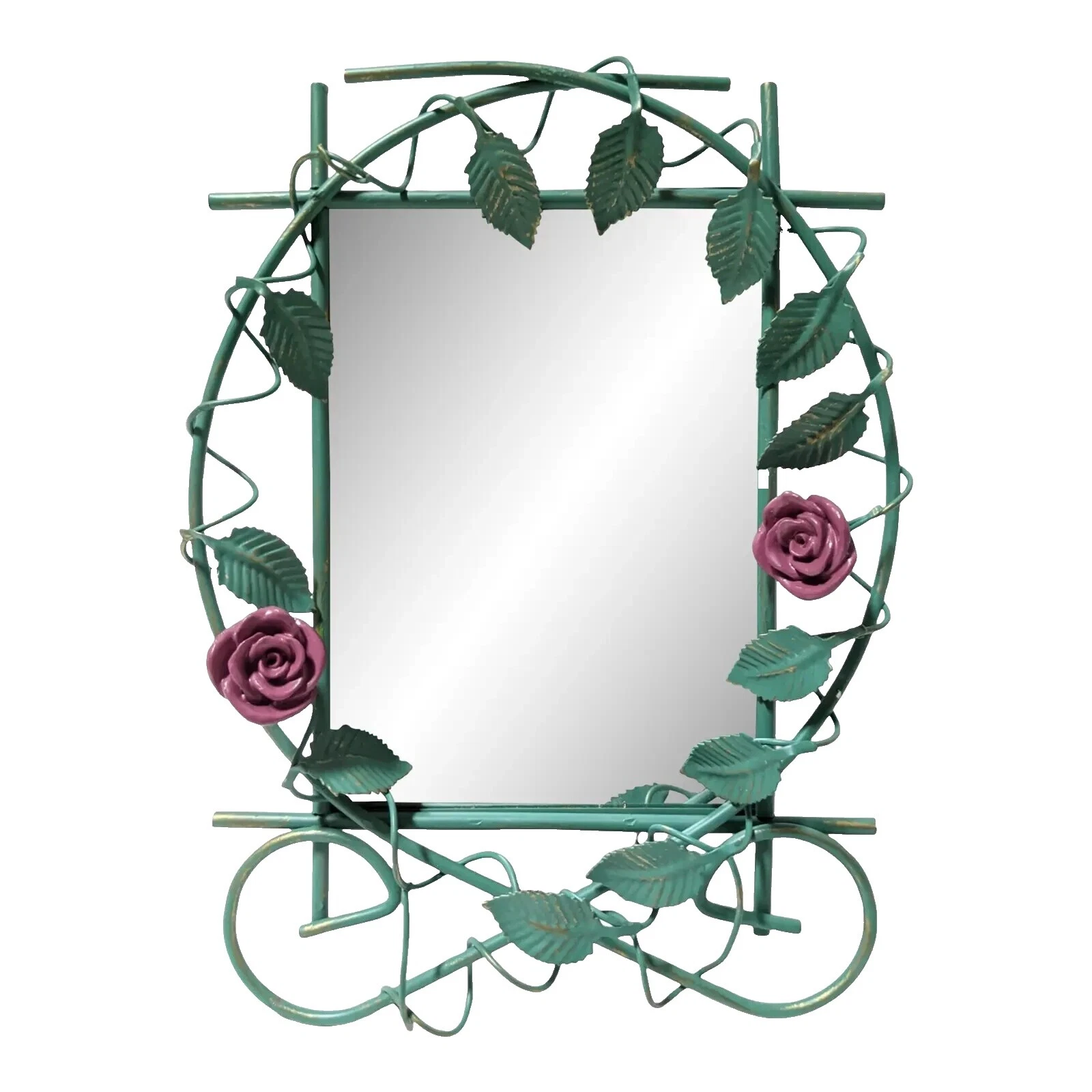 Espejos retrovisores para decoración del hogar con marco de metal para cabaña