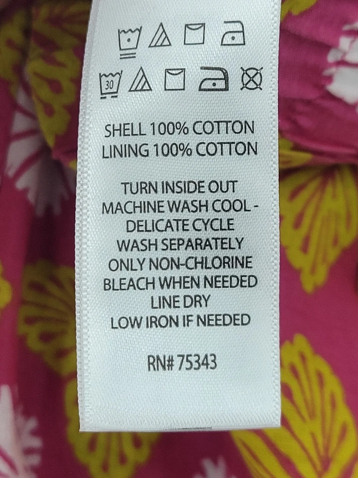 Sigrid Olsen Skirt Womens Large Pink Gold Floral Tiered Ruffled Pull On Artsy - Image 4 of 4