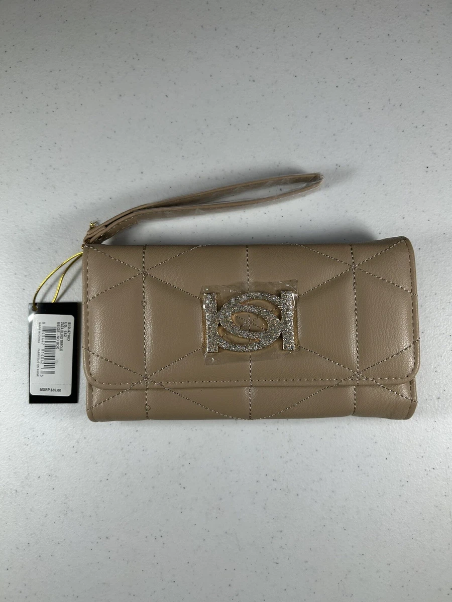 BEBE WRISTLET Fabulous wristlet in a mirror stones