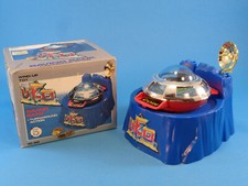UFO SPACE SHIP SAVING BANK MECHANICAL WIND UP TOY by Ever Last CHINA BOX 1980's