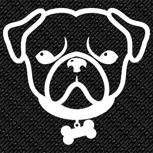 PUG DOG PUPPY ANIMAL FRIENDS CAR WINDOW VINYL DECAL STICKER (P-01) | eBay