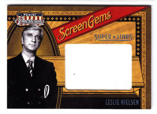 2011 Americana JUMBO LESLIE NIELSEN SCREEN GEMS SUPER STARS SWATCH CARD # TO 10! - Picture 1 of 2
