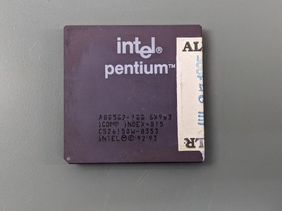 Intel Pentium 100 CPU, Ceramic 100MHz A80502-100 SX963 ~ Fully Tested Good