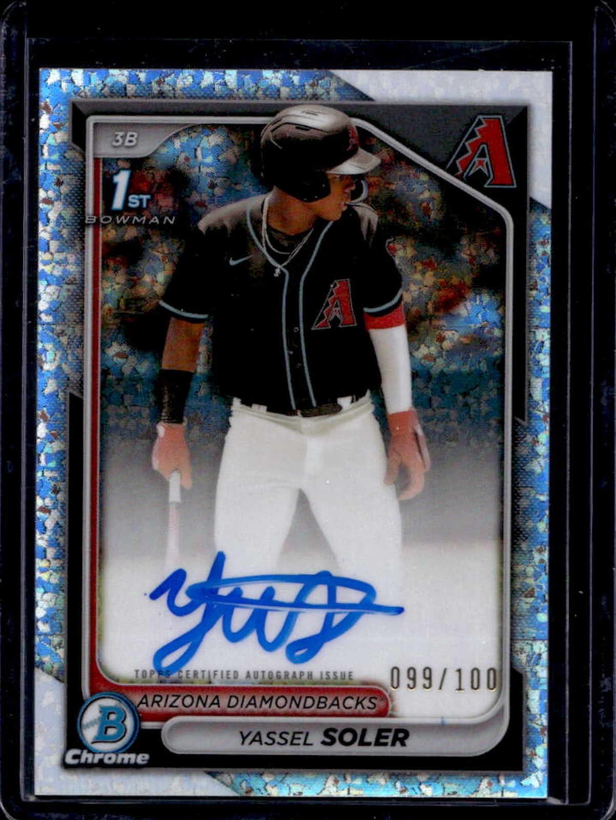 2024 Bowman Chrome Yassel Soler Auto Mini Diamond Refractor 1st #99/100