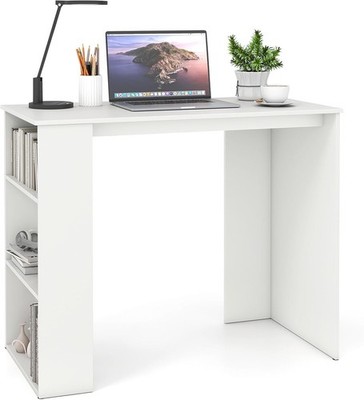 Kompakter Computertisch mit Bücherregal kleiner Raum Home Office Laptoptisch