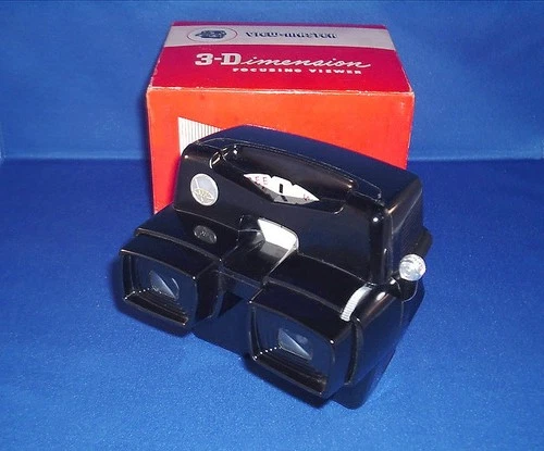 View-Master Mint Black Model D Focusing LED Lighted Viewer RESTORED Walter Sigg