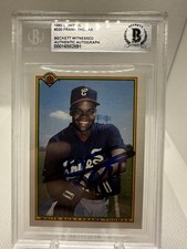 Frank Thomas Rookie On Card Autograph 1990 Bowman #320 RC Beckett Authentic Auto