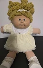1985 Cabbage Patch Kids Doll HM8 Girl Gold Popcorn Ponytail with Brown Eyes