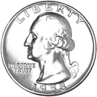 1958-P *** "90% Silver" Washington Quarter *** Beautiful Blazing White (BU)