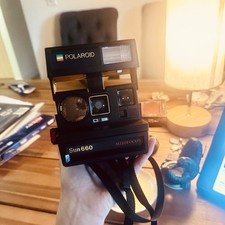 RARE early model Vintage Polaroid Sun 660 Autofocus Instant Camera TESTED